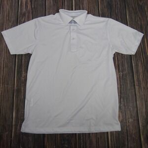 Collars & Co Polo Shirt Mens Small White Featherweight Dress Collar Golf Top